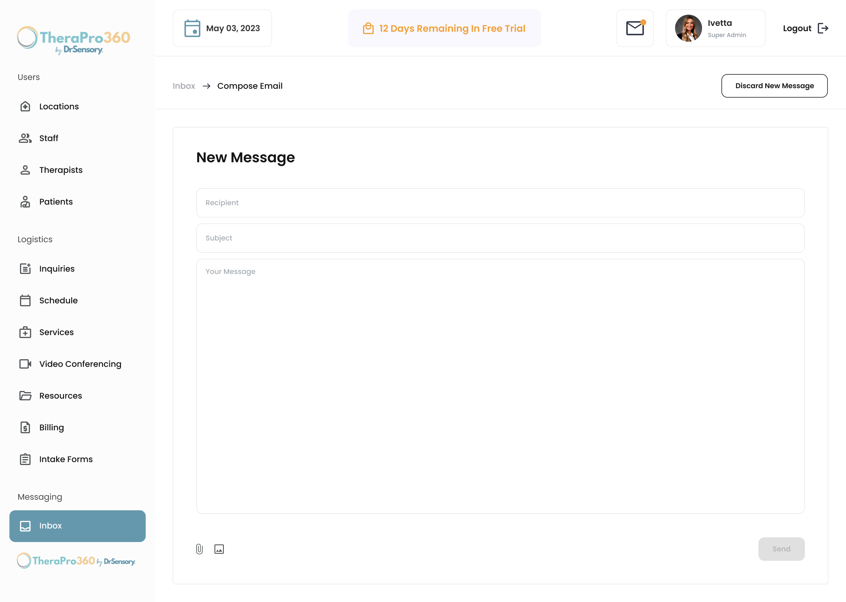 Inbox New Message