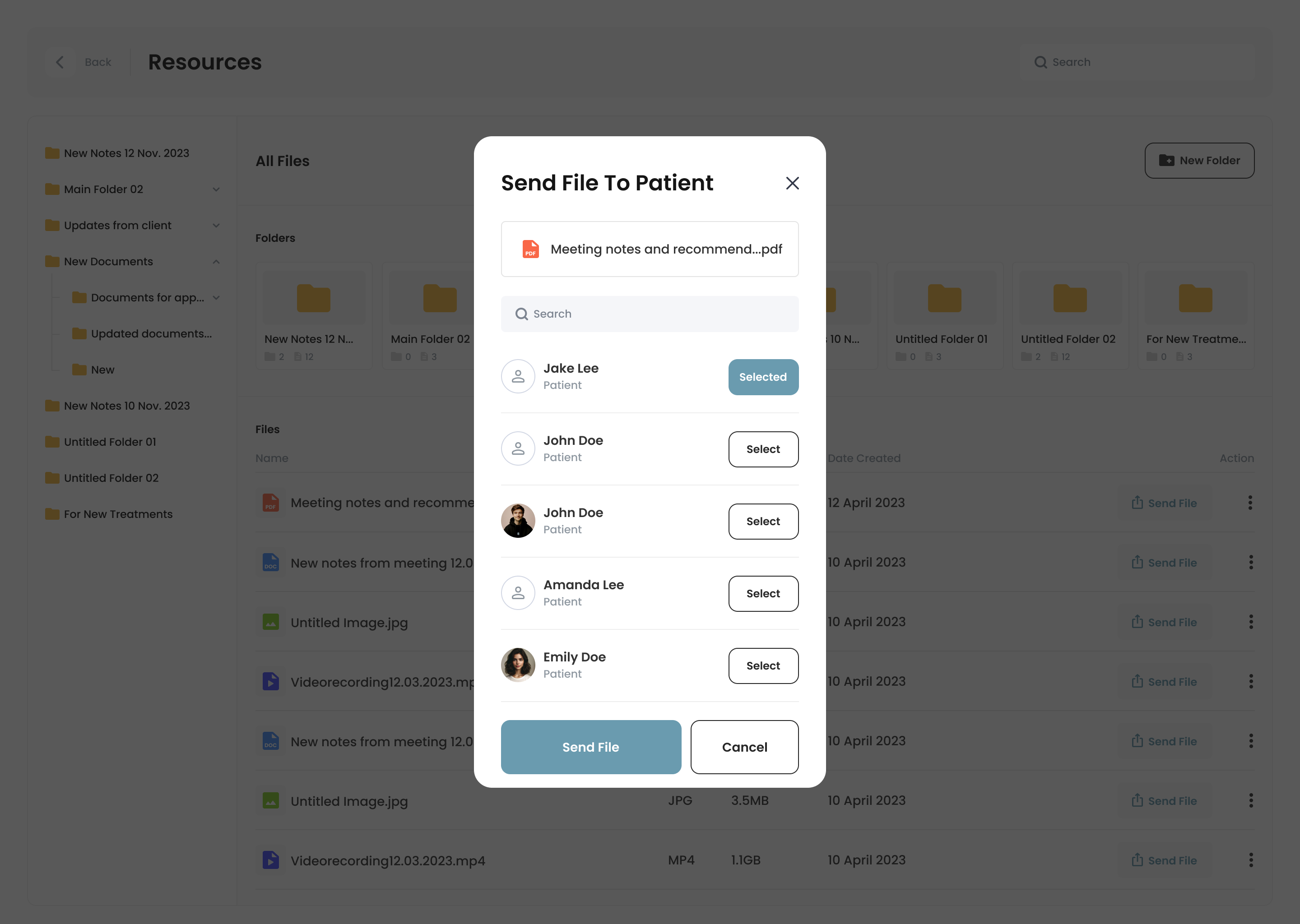 Resources Send File to Patient 2