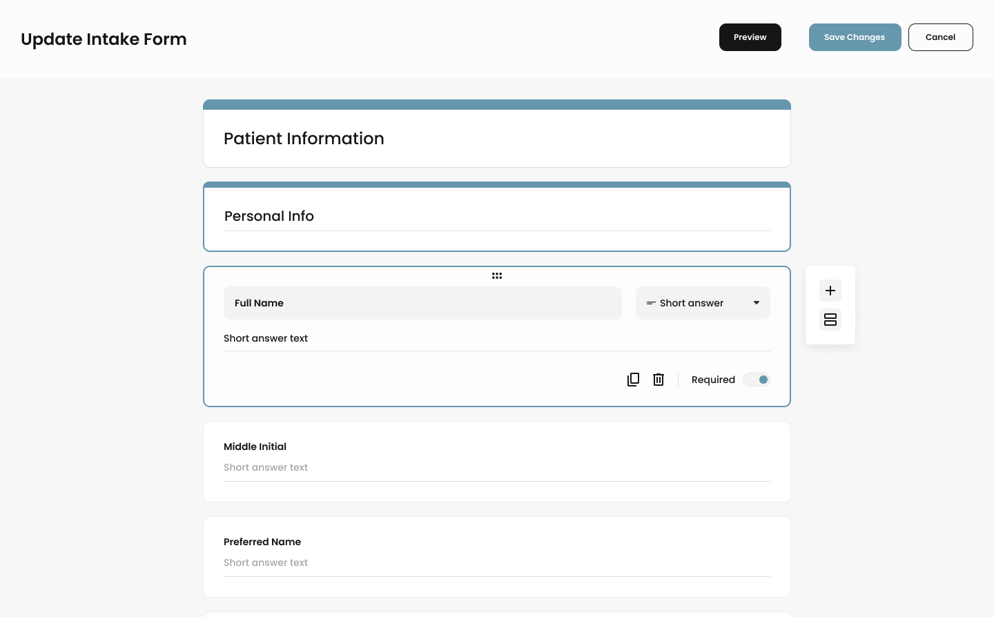 Update Intake Form Patient Information e1735670628956